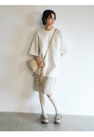 geometric jacquard skirt
