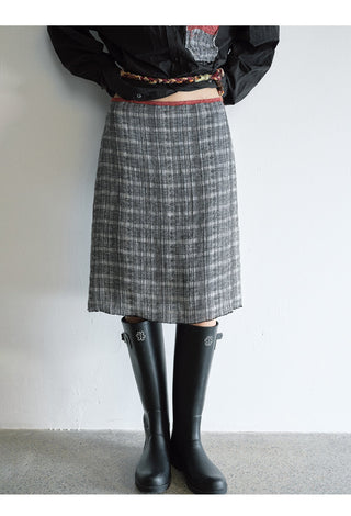 geometric jacquard skirt