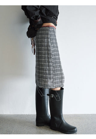 geometric jacquard skirt