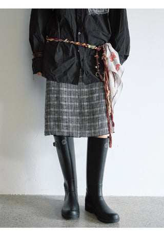 geometric jacquard skirt