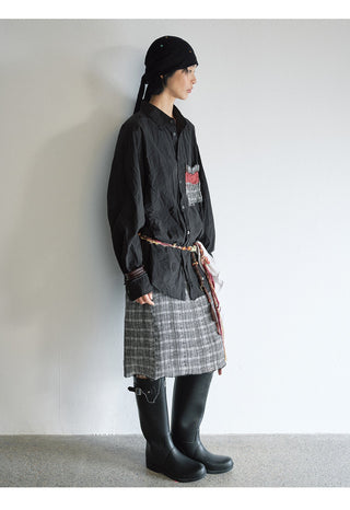 geometric jacquard skirt