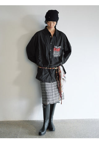 geometric jacquard skirt