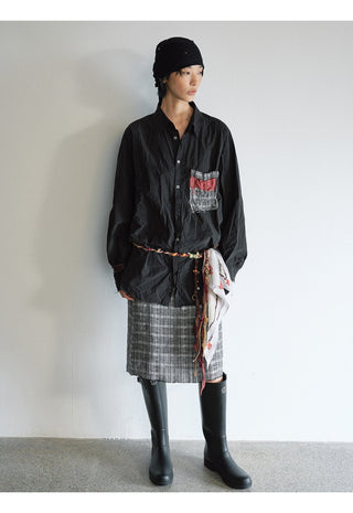 geometric jacquard skirt