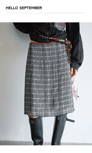 geometric jacquard skirt