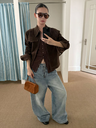 rivet suede jacket