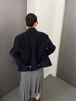 rivet suede jacket