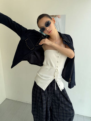 rivet suede jacket
