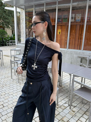cold-shoulder strap top