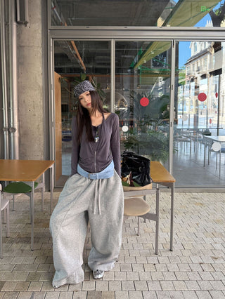 drawstring sickle pants