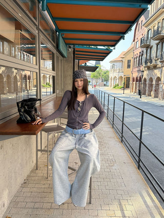 drawstring sickle pants