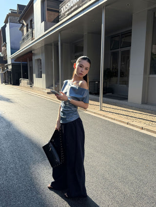 drawstring sickle pants