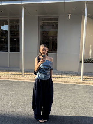 drawstring sickle pants