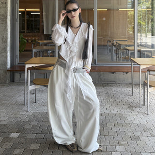 drawstring sickle pants