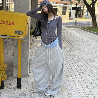 drawstring sickle pants