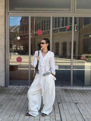 drawstring sickle pants
