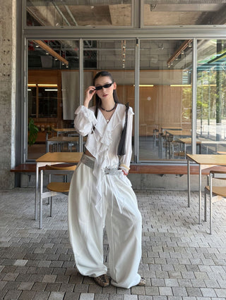 drawstring sickle pants