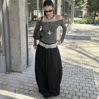 drawstring sickle pants