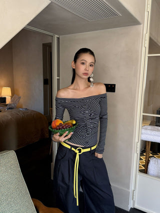 striped hollow top