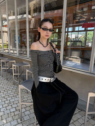striped hollow top