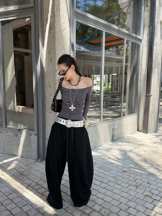 striped hollow top