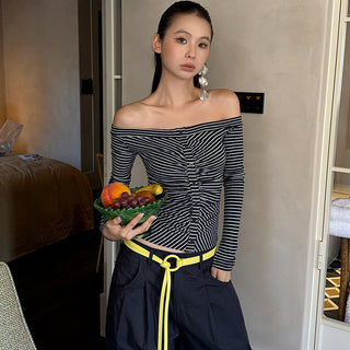 striped hollow top