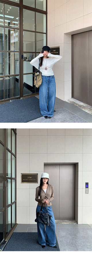 worn pocket jeans