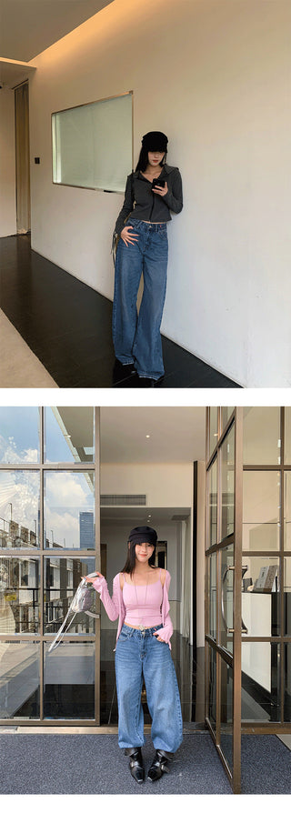 worn pocket jeans