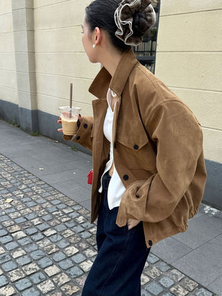 suede pocket jacket