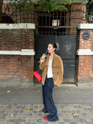 suede pocket jacket