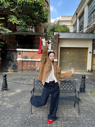 suede pocket jacket