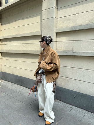 suede pocket jacket