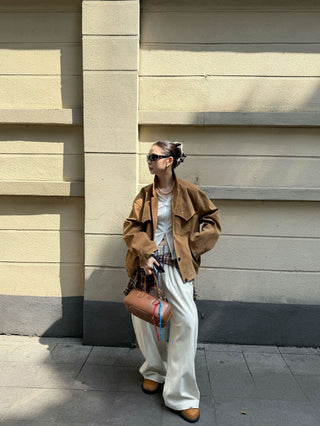 suede pocket jacket