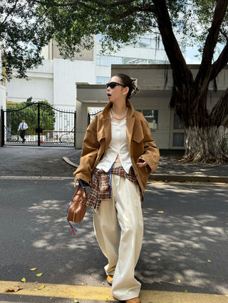 suede pocket jacket