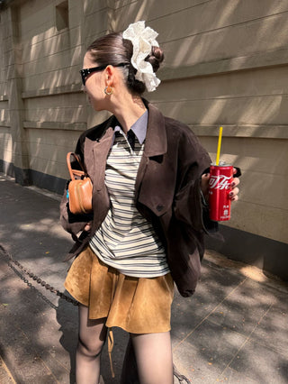 suede pocket jacket