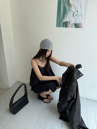 lapel leather coat