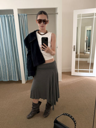 lace hem skirt