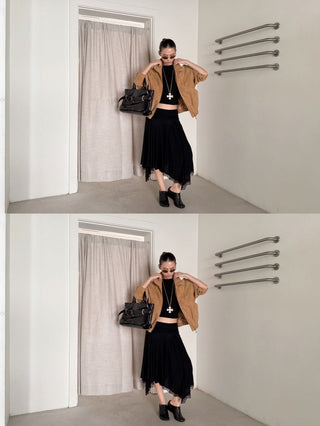 lace hem skirt