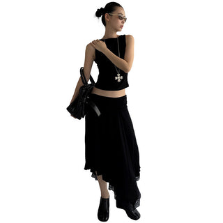 lace hem skirt
