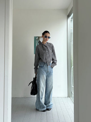 washed pocket jeans