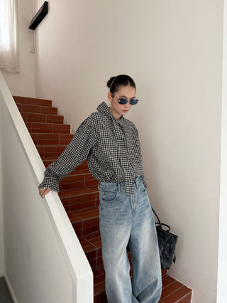 washed pocket jeans