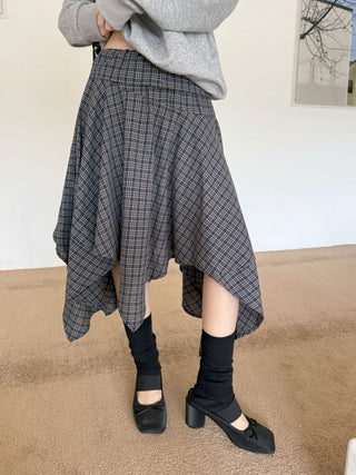 plaid lace skirt