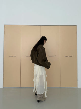 contrast grain jacket