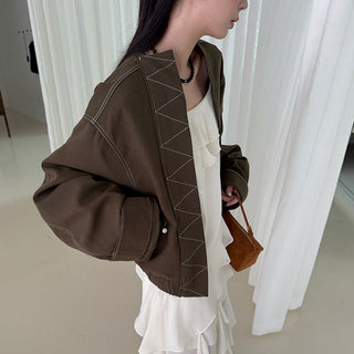 contrast grain jacket