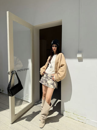 contrast grain jacket