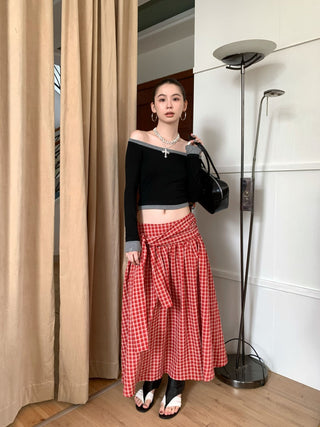 contrast shoulder tops