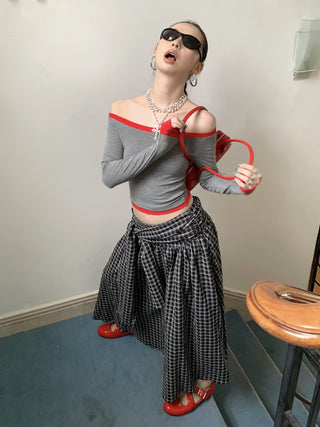 contrast shoulder tops