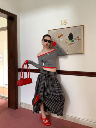 contrast shoulder tops