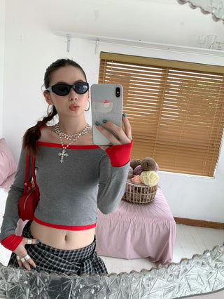 contrast shoulder tops