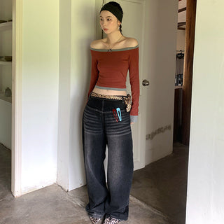 contrast shoulder tops