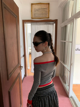 contrast shoulder tops